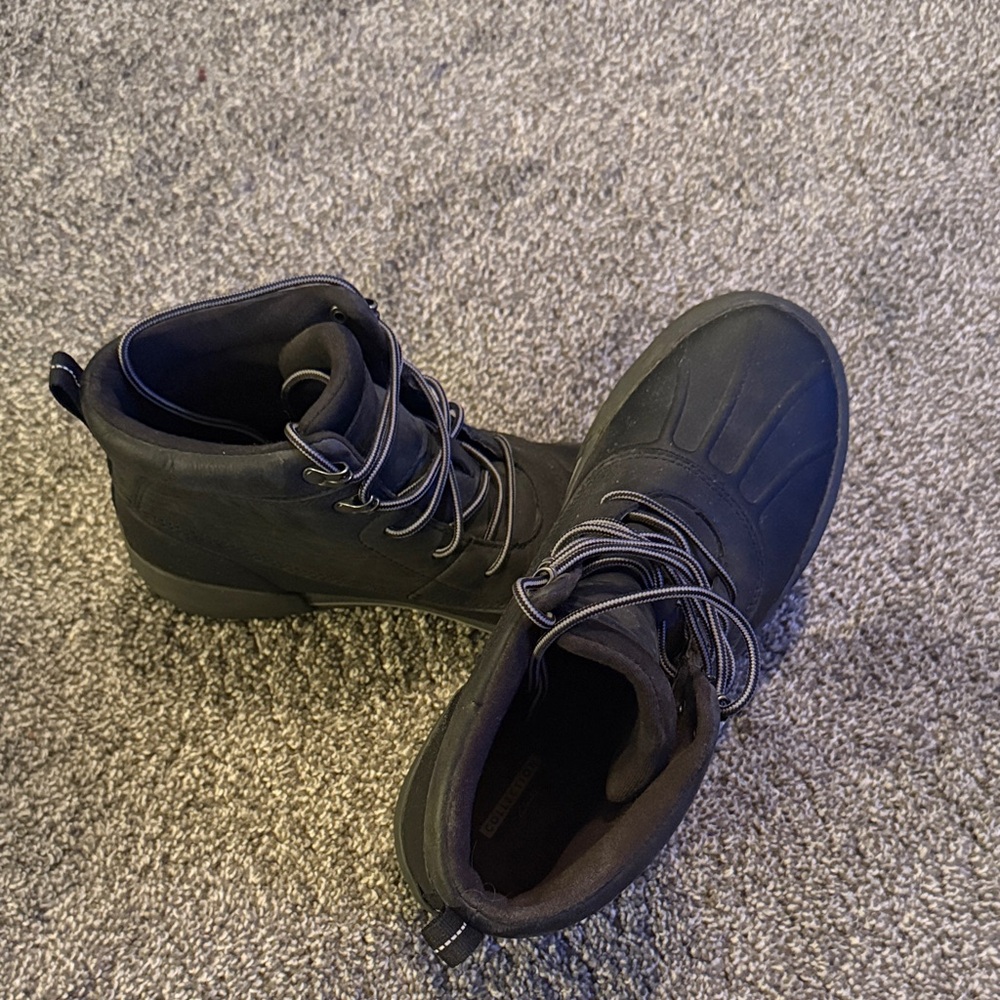 Clarks Black Lace-Up Ankle Boots